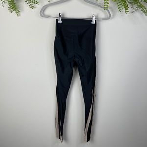 Carbon 38 nude mesh inset leggings